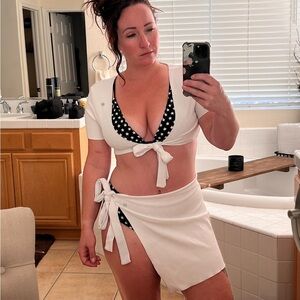 Salty Honey White Bikini Cover Up Set